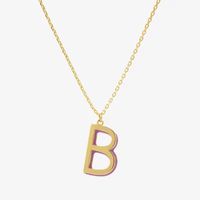 Sparkle Allure Initial 14K Gold Over Brass 16 Inch Link Pendant Necklace