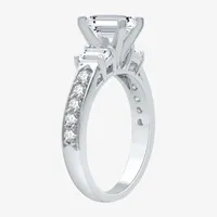 Signature By Modern Bride (H-I / Si1-Si2) Womens 2 CT. T.W. Lab Grown White Diamond 10K Gold Side Stone 3-Stone Engagement Ring