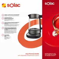 SOLAC AROA PREMIUM Adjustable Temperature Cordless Glass Kettle