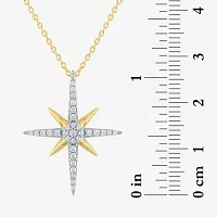 Diamond Addiction (G-H / Si2-I1) North Star Womens 1/4 CT. T.W. Lab Grown White 10K Gold Pendant Necklace