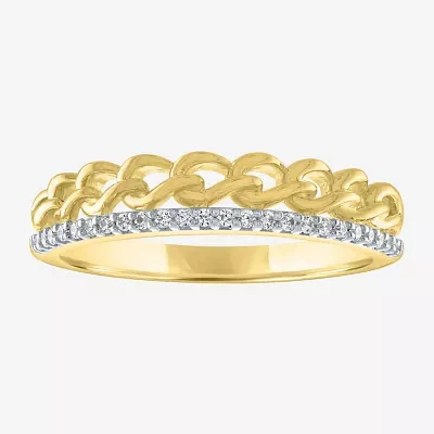 Diamond Addiction (G-H / Si2-I1) 1/10 CT. T.W. Lab Grown White 14K Gold Over Silver Sterling Band