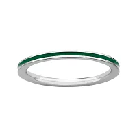 Personally Stackable Sterling Silver Enamel Ring