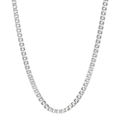 Stainless Steel Inch Solid Box Chain Necklace