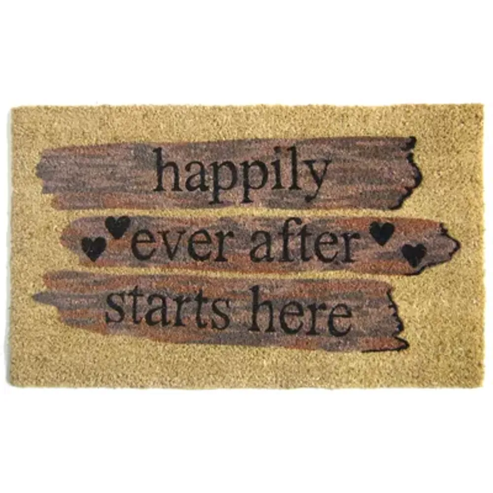 Happily Ever Rectangular Doormat - 18"X30"