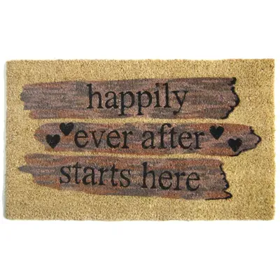 Happily Ever Rectangular Doormat - 18"X30"