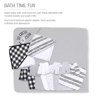 The Peanutshell Grey Check 23-pc. Bath Gift Set Unisex