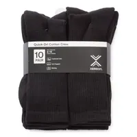 Xersion Quick Dry 10 Pair Crew Socks Mens