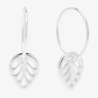 Silver Treasures Sterling Silver Hoop Earrings