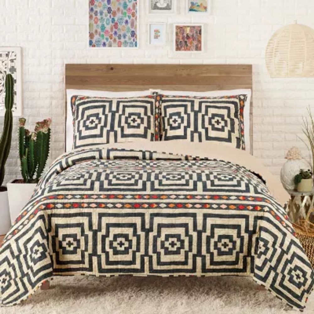 JUNGALOW by Justina Blakeney Hypnotic 3-pc. Reversible Quilt Set