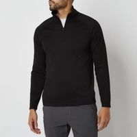 Stylus Mens Mock Neck Long Sleeve Quarter-Zip Pullover