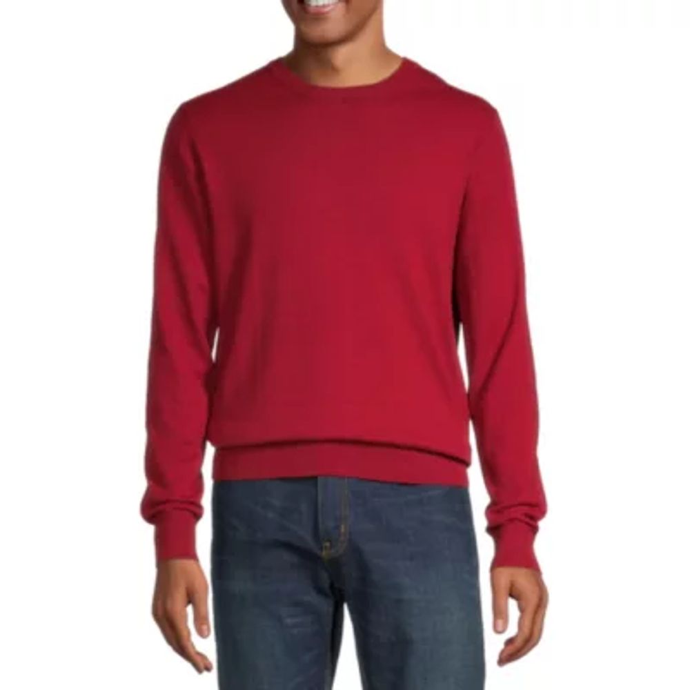 St. John's Bay Fine Gauge Mens Crew Neck Long Sleeve Pullover Sweater |  Vancouver Mall