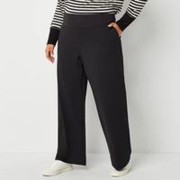 Stylus-Plus Womens High Rise Wide Leg Pull-On Pants