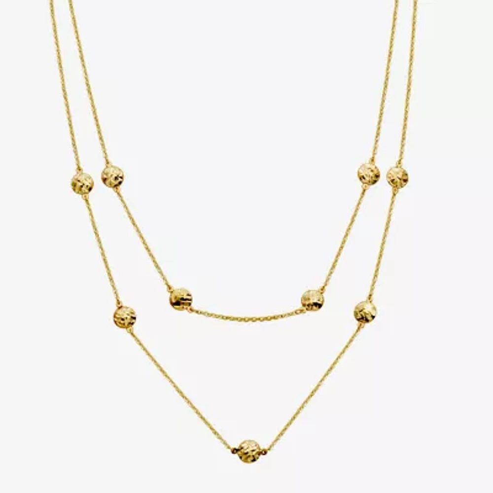 Womens 10K Gold 18 Inch Pendant Necklace