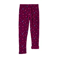 Carter's Little & Big Girls Fleece Fleece Straight Full Length Leggings