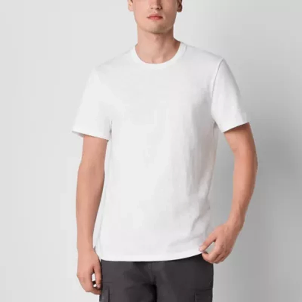 mutual weave Slub Mens Crew Neck Short Sleeve T-Shirt