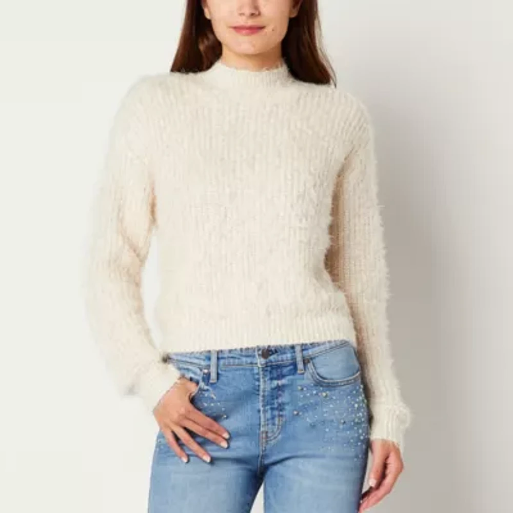 a.n.a Womens Crew Neck Long Sleeve Pullover Sweater