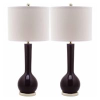 Set of 2 Long Neck Ceramic Table Lamps