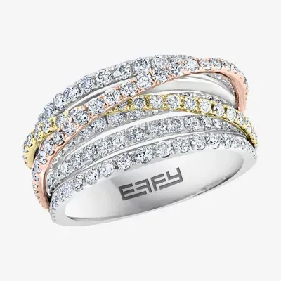 LIMITED QUANTITIES! Effy Final Call Womens / CT. T.W. Genuine White Diamond 14K Gold Cocktail Ring