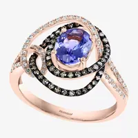 LIMITED QUANTITIES! Effy Final Call Womens Genuine Blue Tanzanite 14K Rose Gold Cocktail Ring