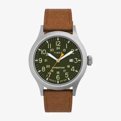 Timex Mens Brown Leather Strap Watch Tw4b23000jt