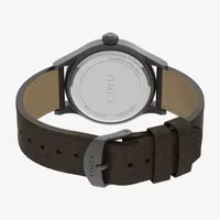 Timex Mens Brown Leather Strap Watch Tw4b23100jt