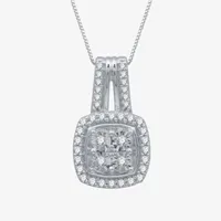 (H-I / I1) Womens 1/4 CT. T.W. Lab Grown White Diamond Sterling Silver Pendant Necklace