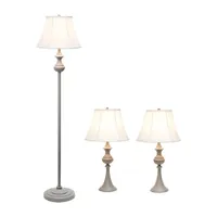 All the Rages Elegant Designs Traditionally Crafted With Shades 3-pc. Lamp Set