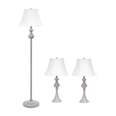 All the Rages Elegant Designs Traditionally Crafted With Shades 3-pc. Lamp Set