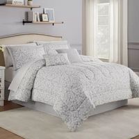 Waverly Dashing Damask 6-pc. + Scroll Midweight Comforter Set