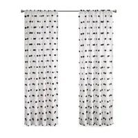 Intelligent Design Lauren Embellished Sheer Rod Pocket Single Curtain Panel