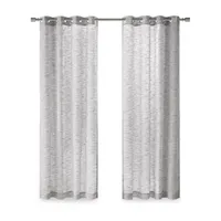 Madison Park Kaisley Sheer Grommet Top Single Curtain Panel