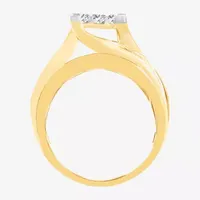 CT.T.W. Natural Diamond Side Stone Engagement Ring 10K or 14K Gold
