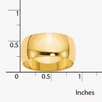 10MM 10K Gold Wedding Band