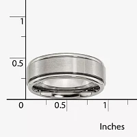 Mens 8mm Titanium Wedding Band