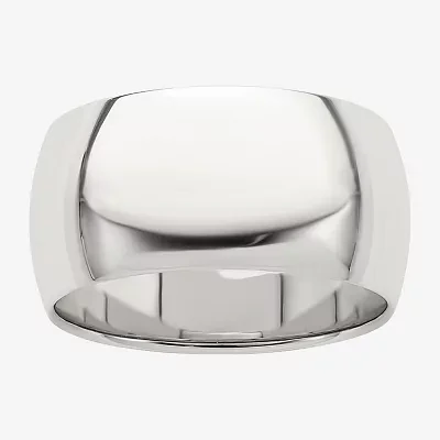 Womens 10MM Sterling Silver Wedding Band