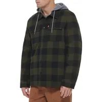 Levi's® Flannel Mens Hooded Midweight Shirt Jacket
