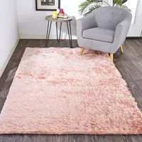 Weave And Wander Freya Solid Shag Indoor Rectangle Accent Rug