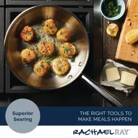 Rachael Ray Professional Stainless Steel Dishwasher Safe Frying Pan