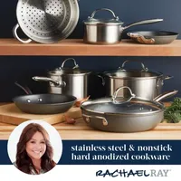 Rachael Ray Professional Stainless Steel 11-pc. Cookware Set