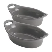 Rachael Ray Ceramic Oval 12-Oz. 2-pc. Au Gratin Dish