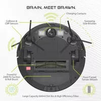 ICONIC SmartClean 2000 Robovac - WiFi Robotic Vacuum with App and Remote Control