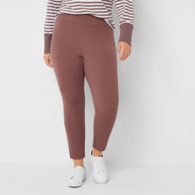 Stylus-Plus Womens High Rise Tapered Pull-On Pants - JCPenney