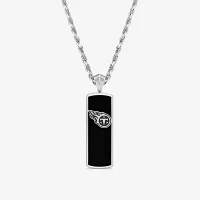 True Fans Fine Jewelry Unisex Adult 1/10 CT. T.W. Genuine Black Onyx Sterling Silver Pendant Necklace