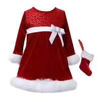 Bonnie Jean Toddler Girls Long Sleeve Fit + Flare Dress