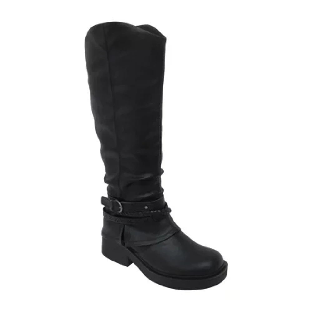 Pop Womens Freeway Block Heel Over the Knee Boots