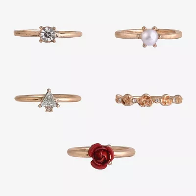 Arizona Gold Tone 5-pc. Simulated Pearl Flower Ring Sets