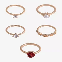 Arizona Gold Tone 5-pc. Simulated Pearl Flower Ring Sets