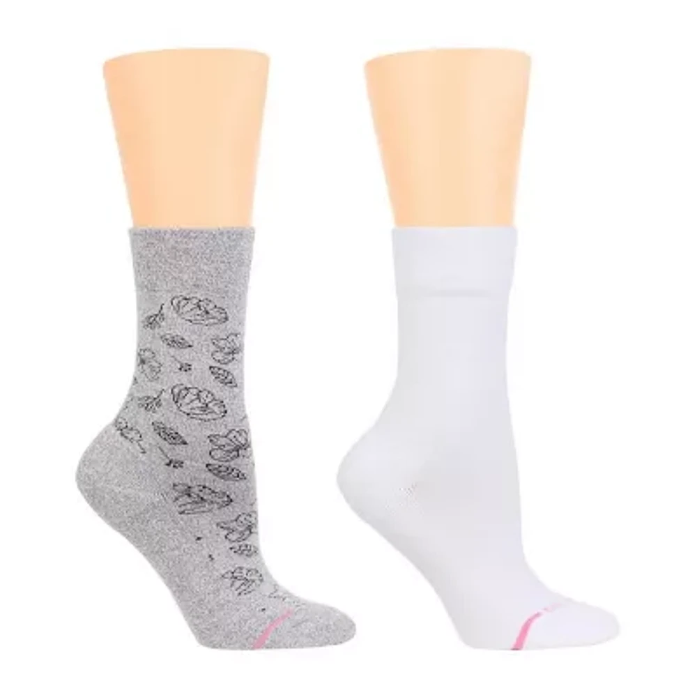 Dr.Motion Compression Diabetic 2 Pair Crew Socks Womens