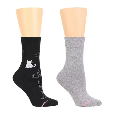 Dr.Motion Compression Diabetic 2 Pair Crew Socks Womens