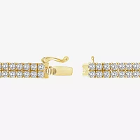 H / Si2) 10 Ct.T.W. Lab Grown White Diamond 10K Gold 7.25 Inch Tennis Bracelet